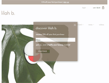 Tablet Screenshot of lilahbeauty.com